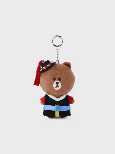 LINE Friends Brown Tourist Plush Keyring