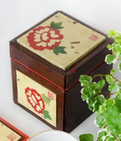 Peony Flower Tea Caddy