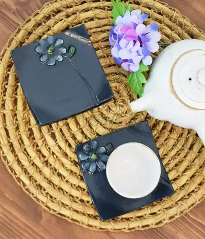 Wildflower Pattern Hanji Tea Coaster