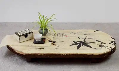 Bamboo Low Table (Log-shaped)