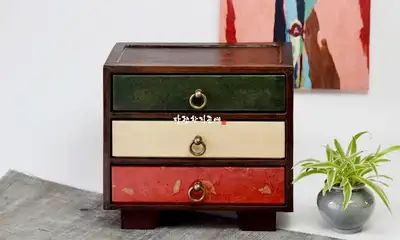 Vintage Mini 3-Drawer Storage Chest