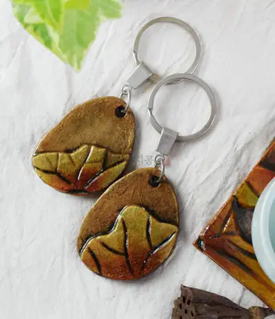 Lotus Flower Pattern Keyring