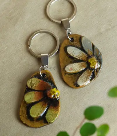 Wildflower Chrysanthemum Keyring
