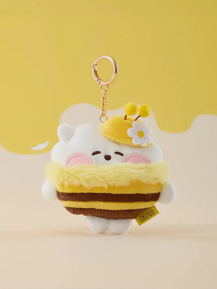 BT21 Moomin Honey Bee Plush Tape Measure Keyring — 3