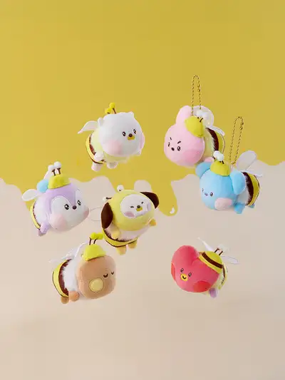 BT21 Mini Minini Honeybee Plush Keyring