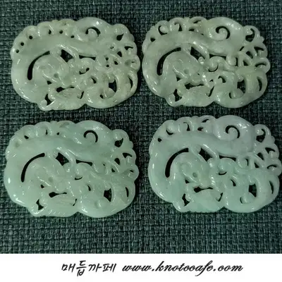 Hanbok Accessory Dragon Pattern Jade Pendant