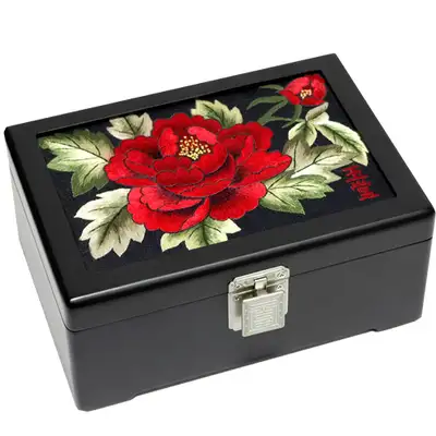 刺繡珠寶盒 大牡丹 (中)