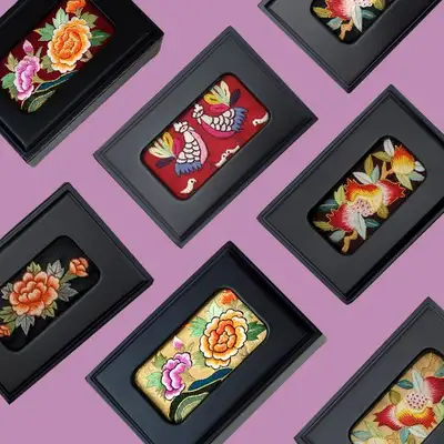 傳統手刺繡迷你珠寶盒·名片夾