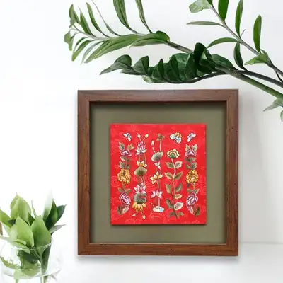 吉祥流蘇刺繡掛畫