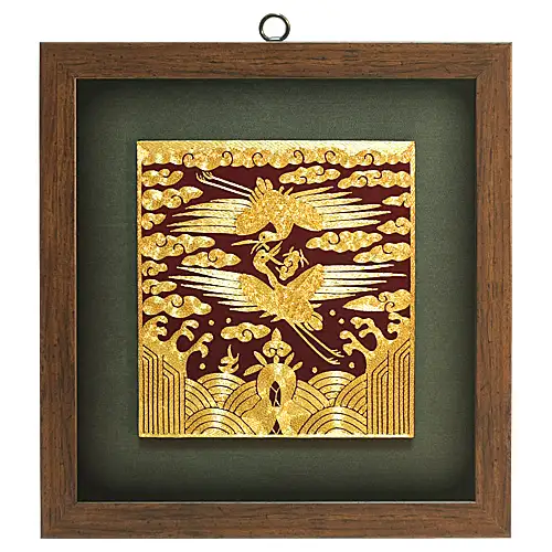 金絲雙鶴刺繡相框(小2號)