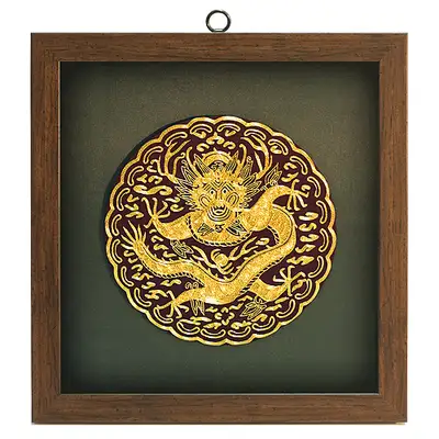 金絲崑崙袍刺繡掛畫(小2)