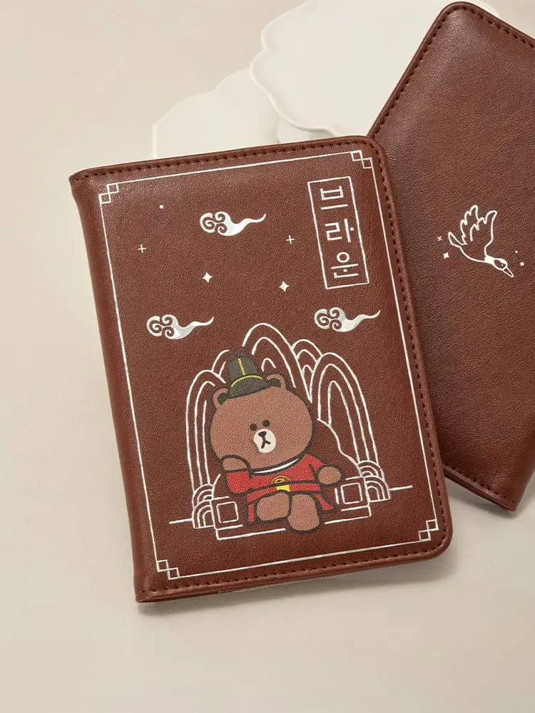 LINE FRIENDS Brown K-Souvenir Royal Passport Case — 4