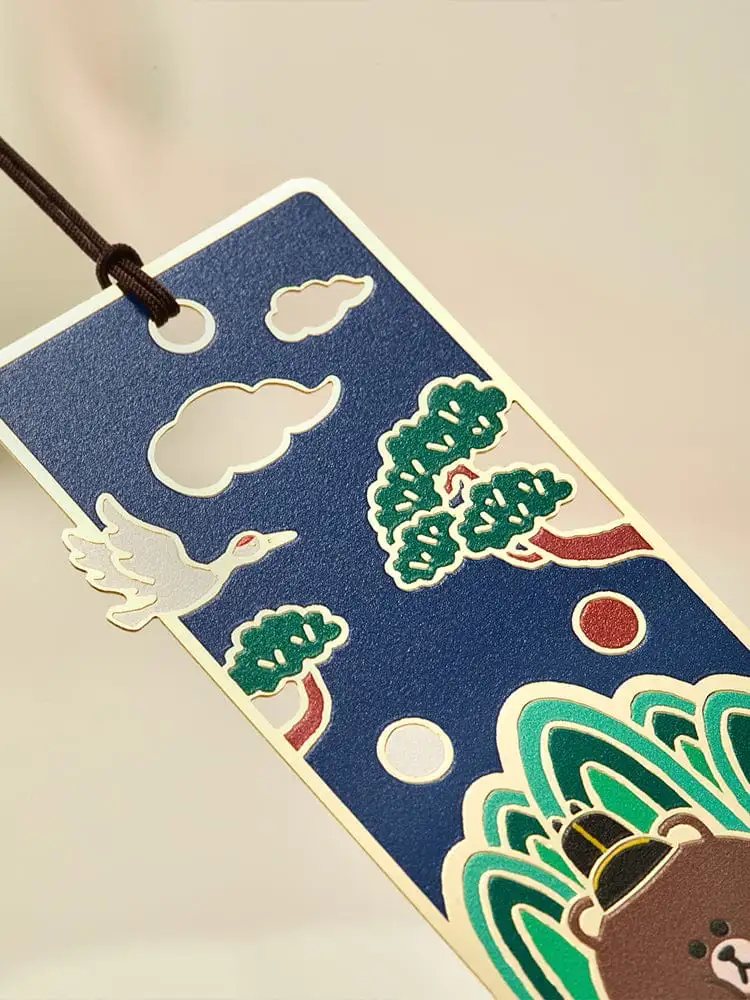 LINE Friends Brown K-Souvenir Royal Emperor Metal Bookmark — 3