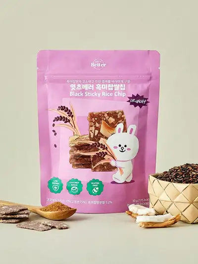 LINE Friends Black Rice Glutinous Rice Chips