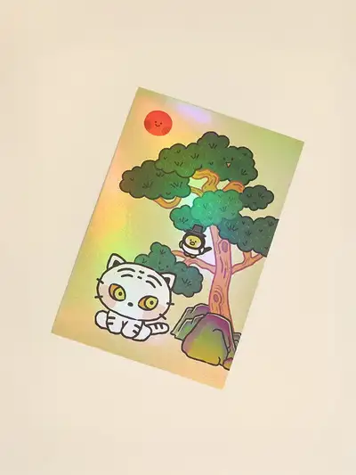 LINE FRIENDS Minini K-Souvenir Tiger & Magpie Postcard