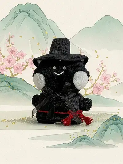 Line Friends Mini Lenni K-Souvenir Grim Reaper Plush Keyring