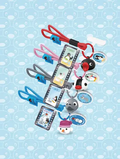 Random Square Pingu Antarctic Pendant Strap Keyring
