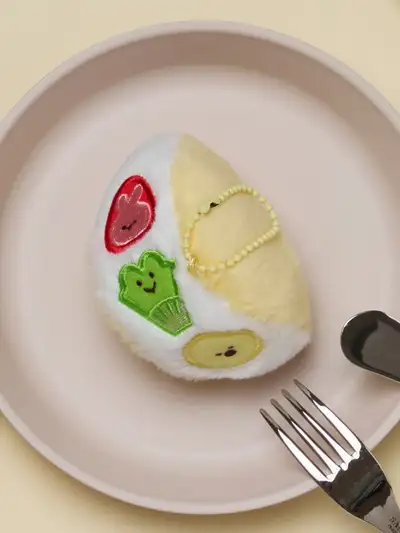 LINE Friends Minini Dessert Cafe Fruit Sandwich Plush Keyring