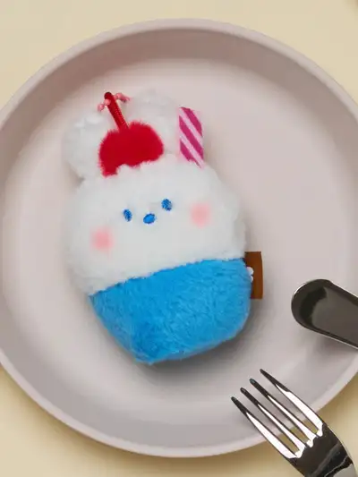 LINE FRIENDS Minini Dessert Cafe Cony Cream Soda Plush Keyring