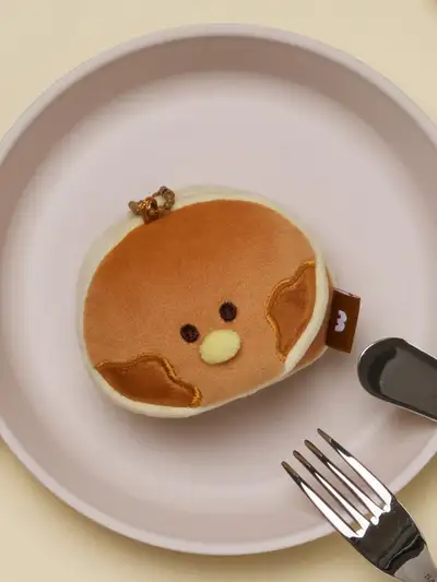 LINE Friends Mini Mini Dessert Cafe Sally Pancake Plush Keyring