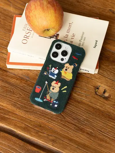 ダイノタン ココカップ フィッシング コーデュロイ iPhoneケース