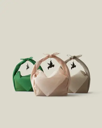 Ramie Wrapped Bamboo Basket