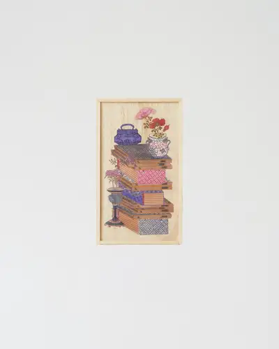 Bookshelf Still Life Wooden Box Set of 2 Types