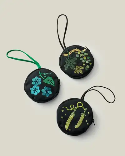 [Includes Grass and Insect Painting Tag Gift] Grass and Insect Painting Summer Coin Purse 3 Types
