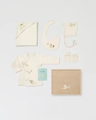 [SALE] 2024 Dragon Sign Organic Cotton Newborn Wrap Jacket Set