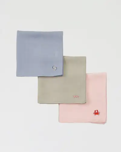 Hohodang Baby Eohhaedo Linen Belly Blanket 3-Color Set (With Pouch)