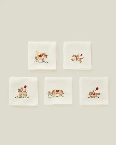 2026 Year of the Horse Summer Gauze Handkerchief 5 Designs (Single Item)