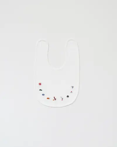 Ten Longevity Symbols Embroidered Baby Bib