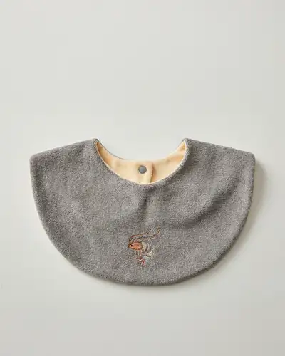 Sea Creature Embroidery Bib 3 Types (Single Item)