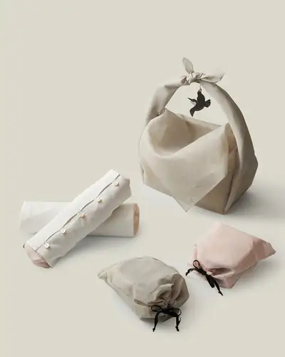 [Minhwa Postcard / Magpie Tag Included] Ramie Gift Set 'Sound Sleep' (Buckwheat)