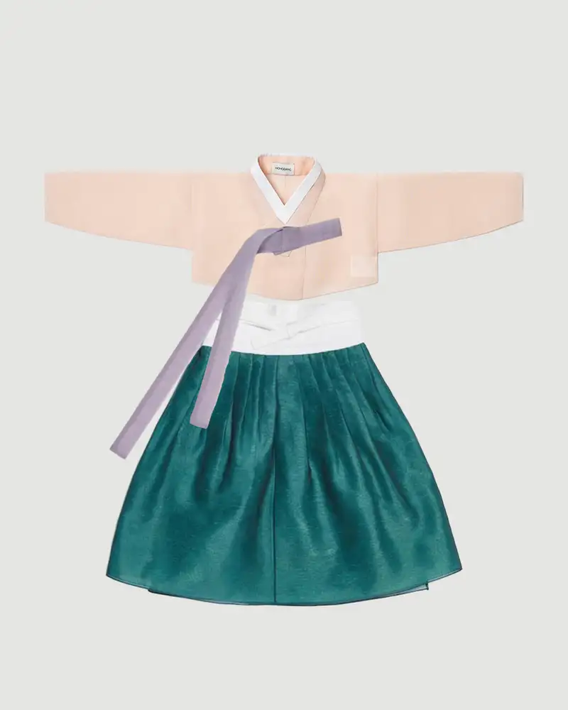 [最佳搭配] 女童冬季韩服套装 — 1