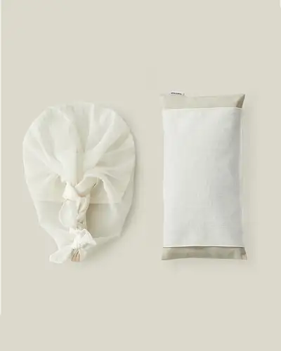 [Fan Packaging] Small Fan and Ramie Baby Pillow