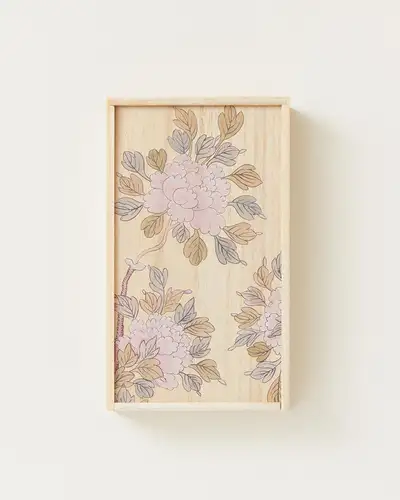 Peony Wooden Box