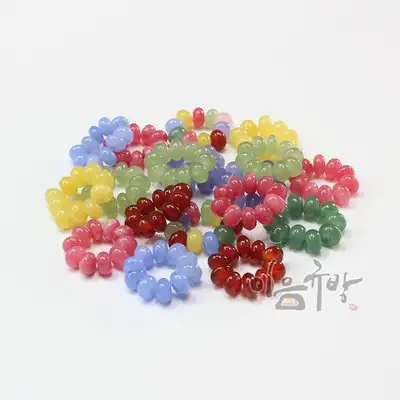 Jade Beads 8mm Bundle (10pcs) - Traditional Knot, Donut Stone, Knot Material, Gyubang Craft