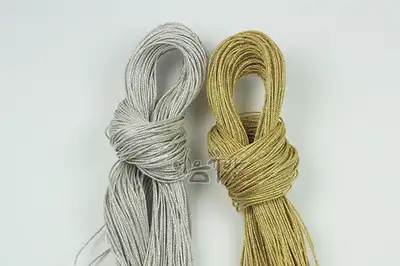 Concessesa Silver Thread and Gold Thread [Traditional Embroidery Craft Material, Trim, Knot Cord]