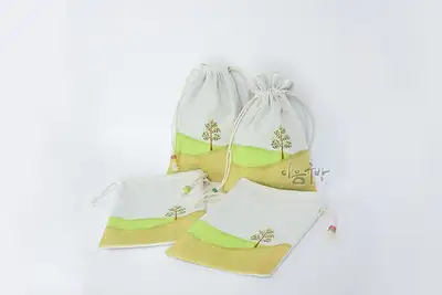 Linen String Pouch