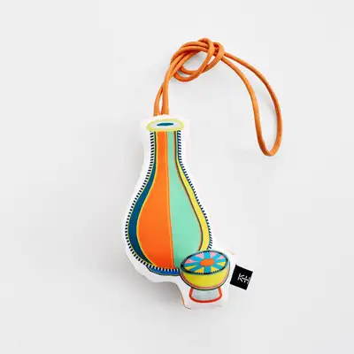 2026 Royal Court Culture Festival Wine Bottle and Cup Fabric Keyring