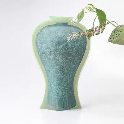 Goryeo Celadon Fabric Vase Cover