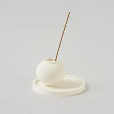 Moon Jar Incense Holder