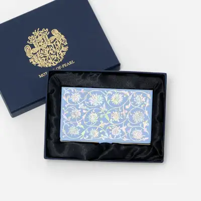 Mother-of-Pearl Inlaid Lacquer Business Card Holder