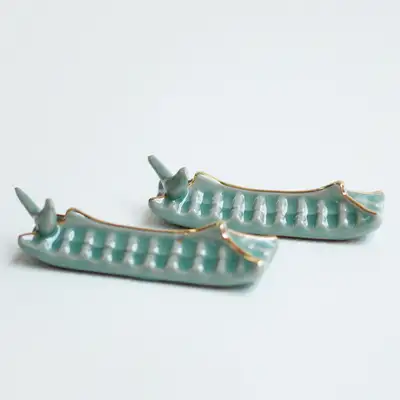 Celadon Traditional Korean House Spoon Rest