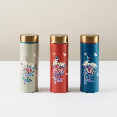Mother-of-Pearl Colored Tumbler - Peony