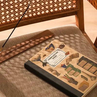 Joseon's Love of Books, Fountain Pen Notebook (Bookcase Painting, Scholar's Study Painting)