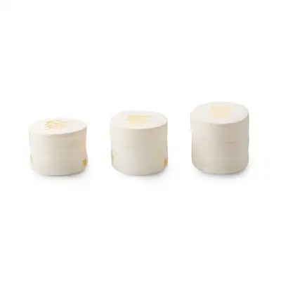 Ramie Gold Foil Round Box