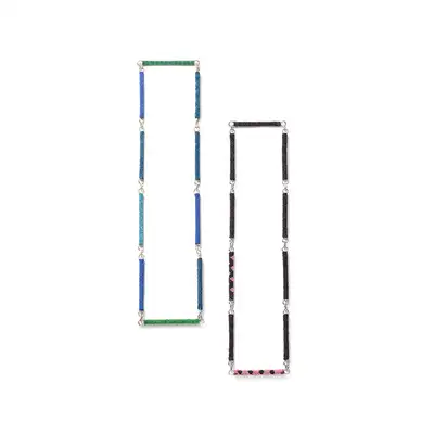 Eum_Diamond Pattern Segment Necklace (800)