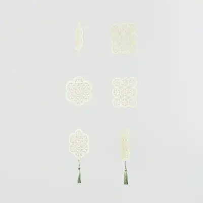 Floral Pattern Hanji Paper Mobile 3-Tier